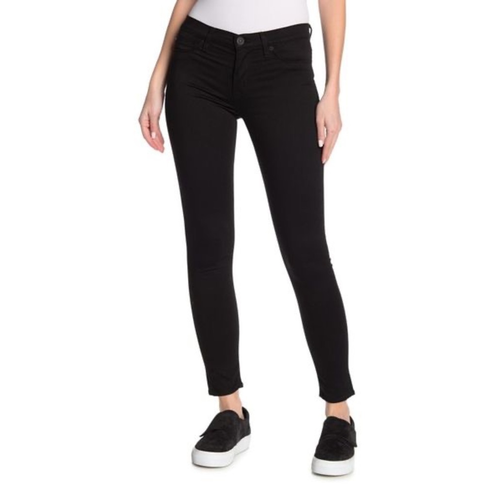 Hudson Natalie Mid Rise Ankle Raw Hem Jeans 25